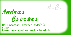 andras cserpes business card